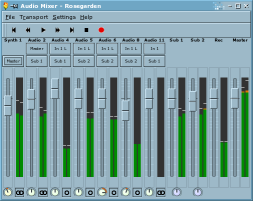 Rosegarden's Audio Mixer