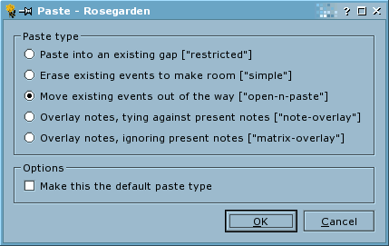 Rosegarden's paste-type dialog