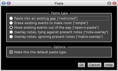 Rosegarden's paste-type dialog