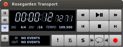 Rosegarden's Transport window