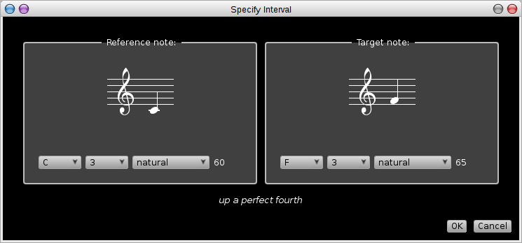 Transposing by interval