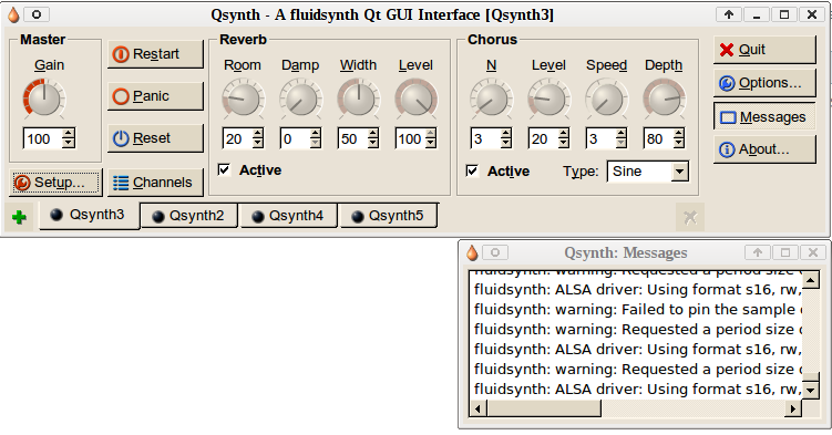 Qsynth window